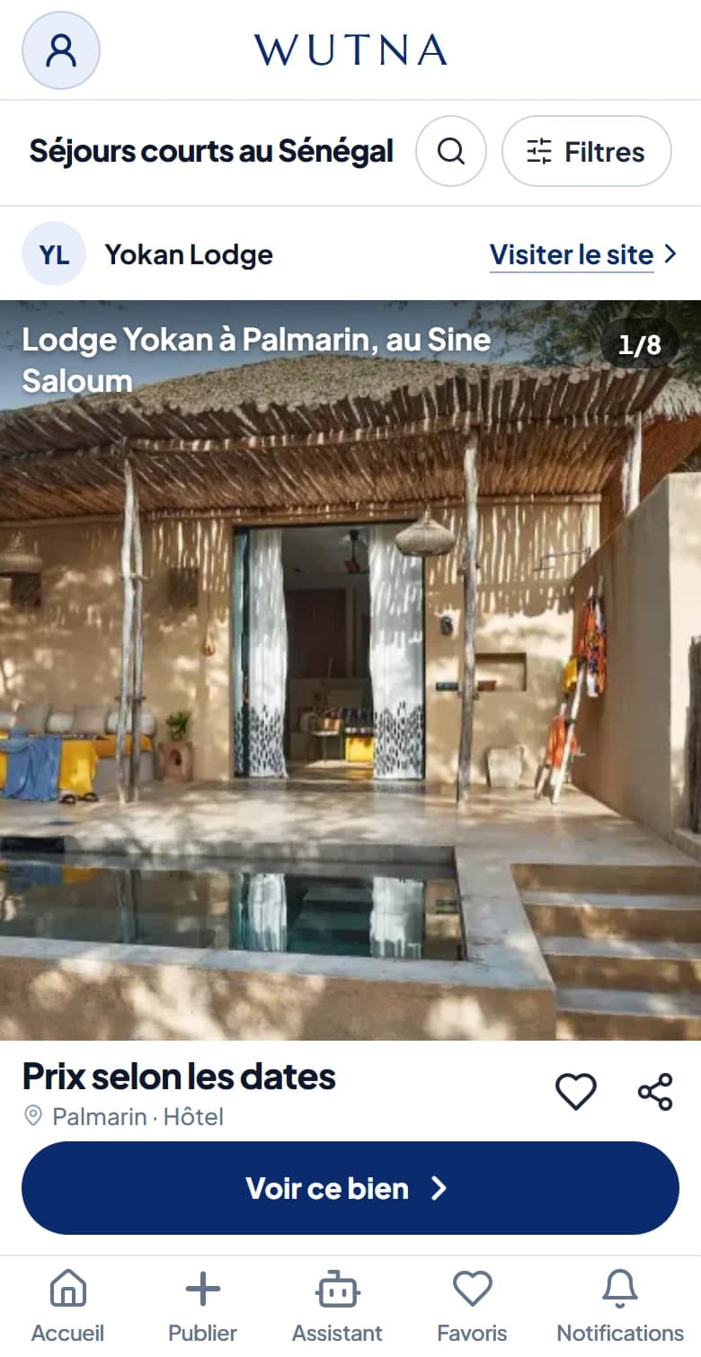 A stay on Wutna: the photo, the price, the button to view the property